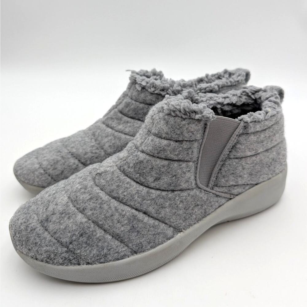 Original Comfort By Dearfoams Naomi Wedge Bootie Women's Gray Size US8 EU39